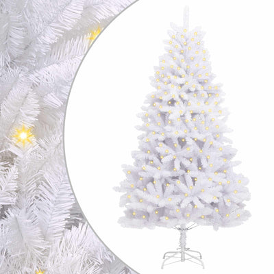 Vidaxl kunstkerstboom 300 led's pvc en staal wit