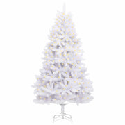 Vidaxl kunstkerstboom 300 led's pvc en staal wit - afbeelding 3