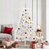 Vidaxl kunstkerstboom wit 90 x 90 x 180 cm pvc en metaal