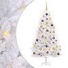 Vidaxl kunstkerstboom wit 90 x 90 x 180 cm pvc en metaal