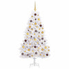 Vidaxl kunstkerstboom wit 90 x 90 x 180 cm pvc en metaal