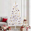 Vidaxl kunstkerstboom wit 106 x 106 x 210 cm pvc en metaal