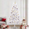 Vidaxl kunstkerstboom wit 120 x 120 x 240 cm pvc en metaal