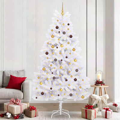 Vidaxl kunstkerstboom 240 cm pvc en staal wit
