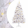 Vidaxl kunstkerstboom wit 120 x 120 x 240 cm pvc en metaal