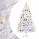 Vidaxl kunstkerstboom 240 cm pvc en staal wit - afbeelding 2
