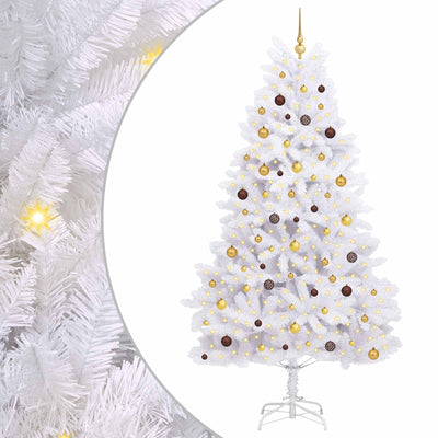 Vidaxl kunstkerstboom 240 cm pvc en staal wit