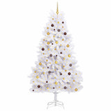 Vidaxl kunstkerstboom 240 cm pvc en staal wit - afbeelding 3