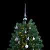 Vidaxl kunstkerstboom met scharnieren 300 led's en kerstballen 240 cm