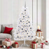 Vidaxl kunstkerstboom wit 90 x 90 x 180 cm pvc en metaal