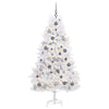 Vidaxl kunstkerstboom wit 90 x 90 x 180 cm pvc en metaal