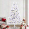 Vidaxl kunstkerstboom wit 120 x 120 x 240 cm pvc en metaal