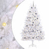 Vidaxl kunstkerstboom wit 120 x 120 x 240 cm pvc en metaal