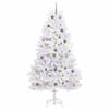 Vidaxl kunstkerstboom wit 120 x 120 x 240 cm pvc en metaal