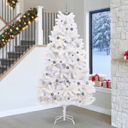 Vidaxl kunstkerstboom 270 cm pvc en staal wit - afbeelding 1