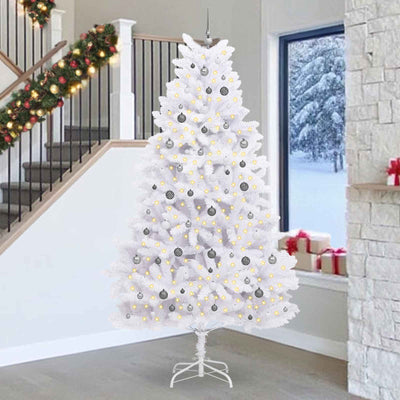 Vidaxl kunstkerstboom 270 cm pvc en staal wit