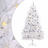 Vidaxl kunstkerstboom wit 128 x 128 x 270 cm pvc en metaal