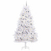 Vidaxl kunstkerstboom wit 128 x 128 x 270 cm pvc en metaal
