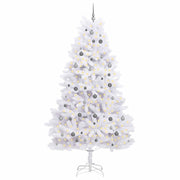Vidaxl kunstkerstboom 270 cm pvc en staal wit - afbeelding 3