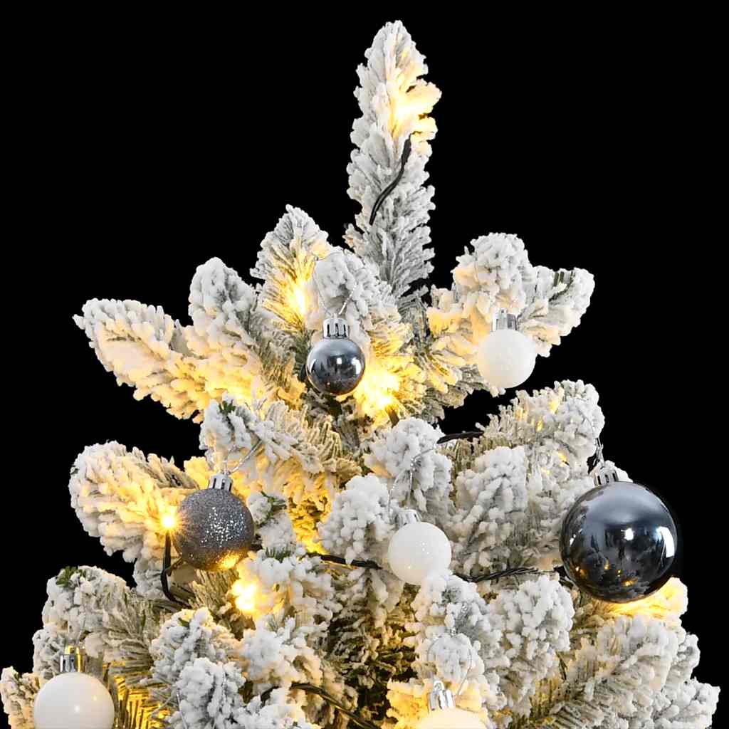 Vidaxl kunstkerstboom met scharnieren 300 led's en kerstballen 180 cm
