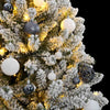 Vidaxl kunstkerstboom met scharnieren 300 led's en kerstballen 180 cm