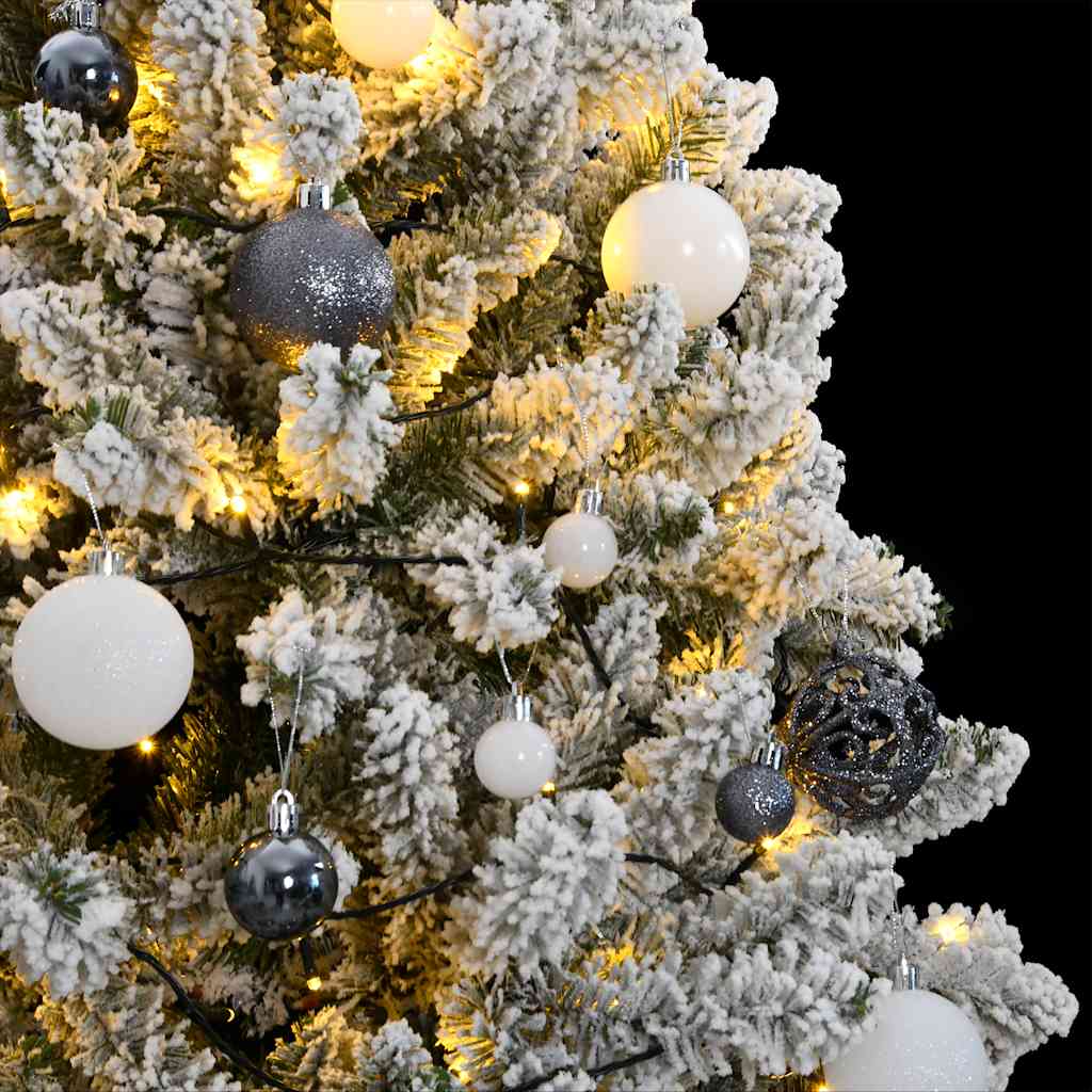Vidaxl kunstkerstboom met scharnieren 300 led's en kerstballen 210 cm