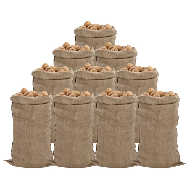 Vidaxl jutezakken 10 stuks 65x135 cm 100% jute 340 g m²