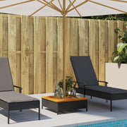 Vidaxl parasolvoetbedekking 70x70x25 cm poly rattan acaciahout zwart - afbeelding 3