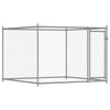 Vidaxl hondenhok met deur 2x2x1,5 m gegalvaniseerd staal grijs