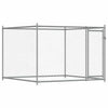 Vidaxl hondenhok met deur 2x2x1,5 m gegalvaniseerd staal grijs