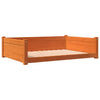 Vidaxl hondenmand 105,5x75,5x28 cm massief grenenhout wasbruin