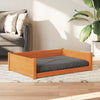 Vidaxl hondenmand 105,5x75,5x28 cm massief grenenhout wasbruin