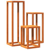 Vidaxl plantenstandaards 3 st massief grenenhout wasbruin