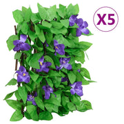 Vidaxl kunstplant klimop op latwerk 5 st uittrekbaar 180x30 cm groen - afbeelding 1