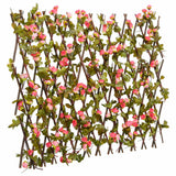 Vidaxl kunstplant klimop latwerk 5 st uittrekbaar 180x60 cm donkerroze - afbeelding 2