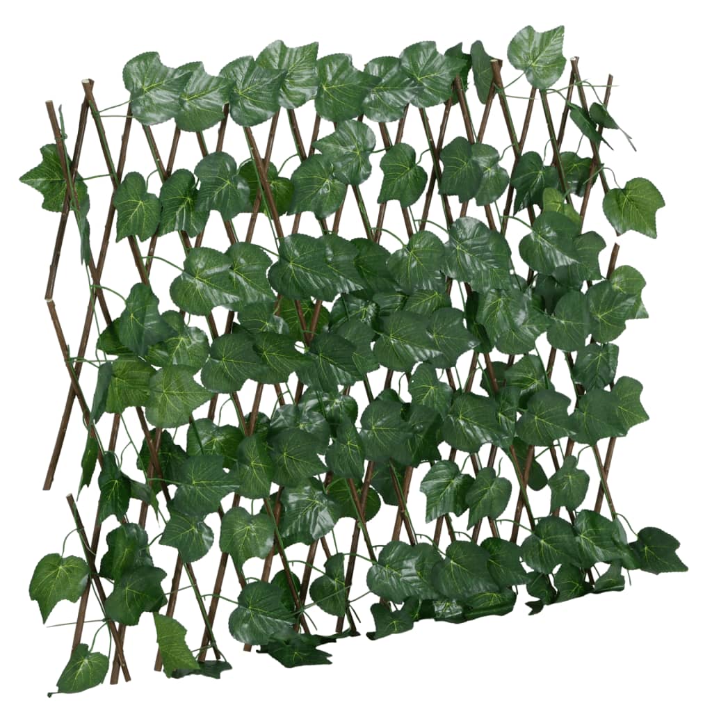 Vidaxl kunstplant druivenblad op latwerk uittrekbaar 180x60 cm groen