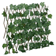 Vidaxl kunstplant druivenblad op latwerk uittrekbaar 180x60 cm groen - afbeelding 1