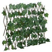 Vidaxl kunstplant druivenblad op latwerk uittrekbaar 180x60 cm groen - afbeelding 2