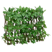 Vidaxl kunstplant klimop op latwerk uittrekbaar 180x30 cm groen - afbeelding 1