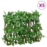 Vidaxl kunstplant klimop op latwerk 5 st uittrekbaar 180x30 cm groen - afbeelding 1