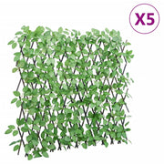 Vidaxl kunstplant klimop op latwerk 5 st uittrekbaar 180x60 cm groen - afbeelding 1