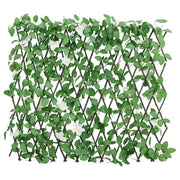 Vidaxl kunstplant klimop op latwerk uittrekbaar 180x60 cm groen - afbeelding 2