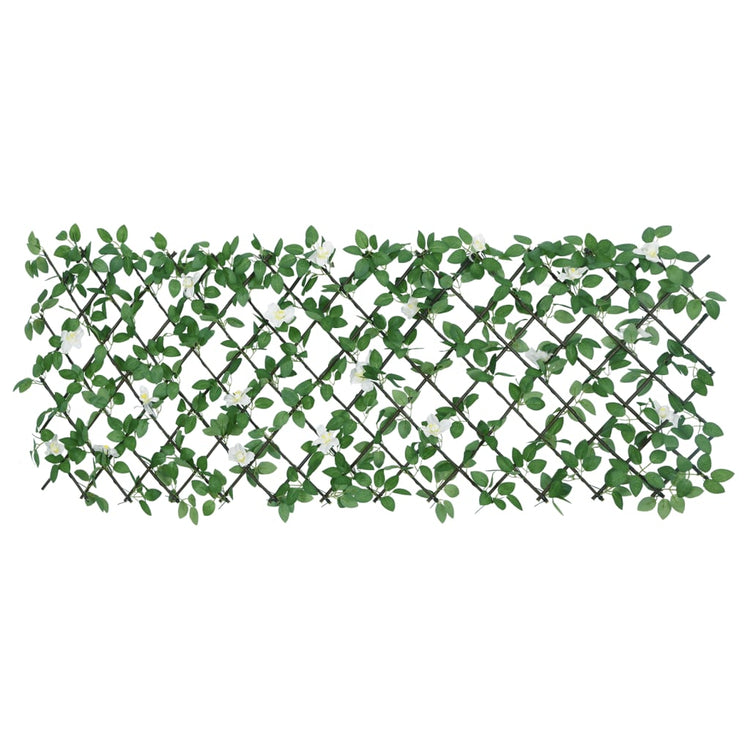Vidaxl kunstplant klimop op latwerk uittrekbaar 180x60 cm groen