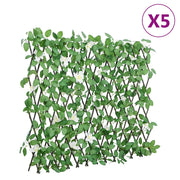 Vidaxl kunstplant klimop op latwerk 5 st uittrekbaar 180x60 cm groen - afbeelding 1