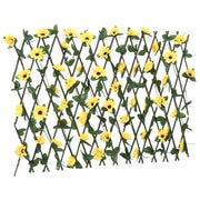 Vidaxl kunstplant klimop op latwerk uittrekbaar 180x60 cm geel - afbeelding 1