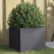 Vidaxl plantenbak 32x30x29 cm staal antracietkleurig - afbeelding 1