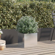 Vidaxl plantenbak 32x30x29 cm roestvrij staal zilverkleurig - afbeelding 3