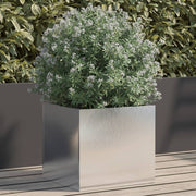 Vidaxl plantenbak 32x30x29 cm roestvrij staal zilverkleurig - afbeelding 1