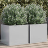 Vidaxl plantenbakken 2 st 32x30x29 cm gegalvaniseerd staal zilverkleur