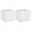 Vidaxl plantenbakken 2 st 42x40x39 cm staal wit